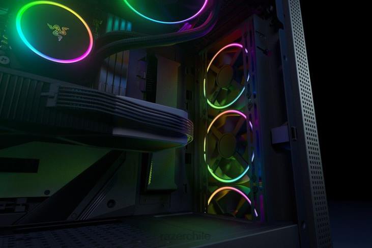 un color componente de computadora 6B0F20 croma kunai - 3 ventiladores Razer